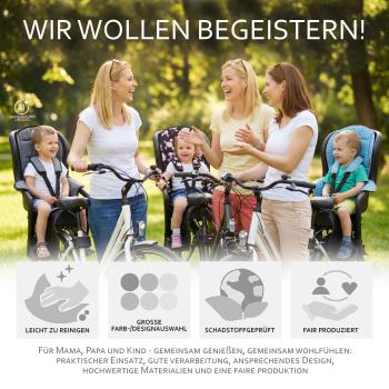 BAMBINIWELT Ersatzbezug, Sitzkissen, Bezug für Fahrradsitz, Modell Römer Jockey (Mod. 5) STERNE